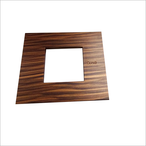Decorative Switch Plate - Zebra Wood Polycarbonate Square Design | 110 Volt Rated Voltage, Rich Brown Finish