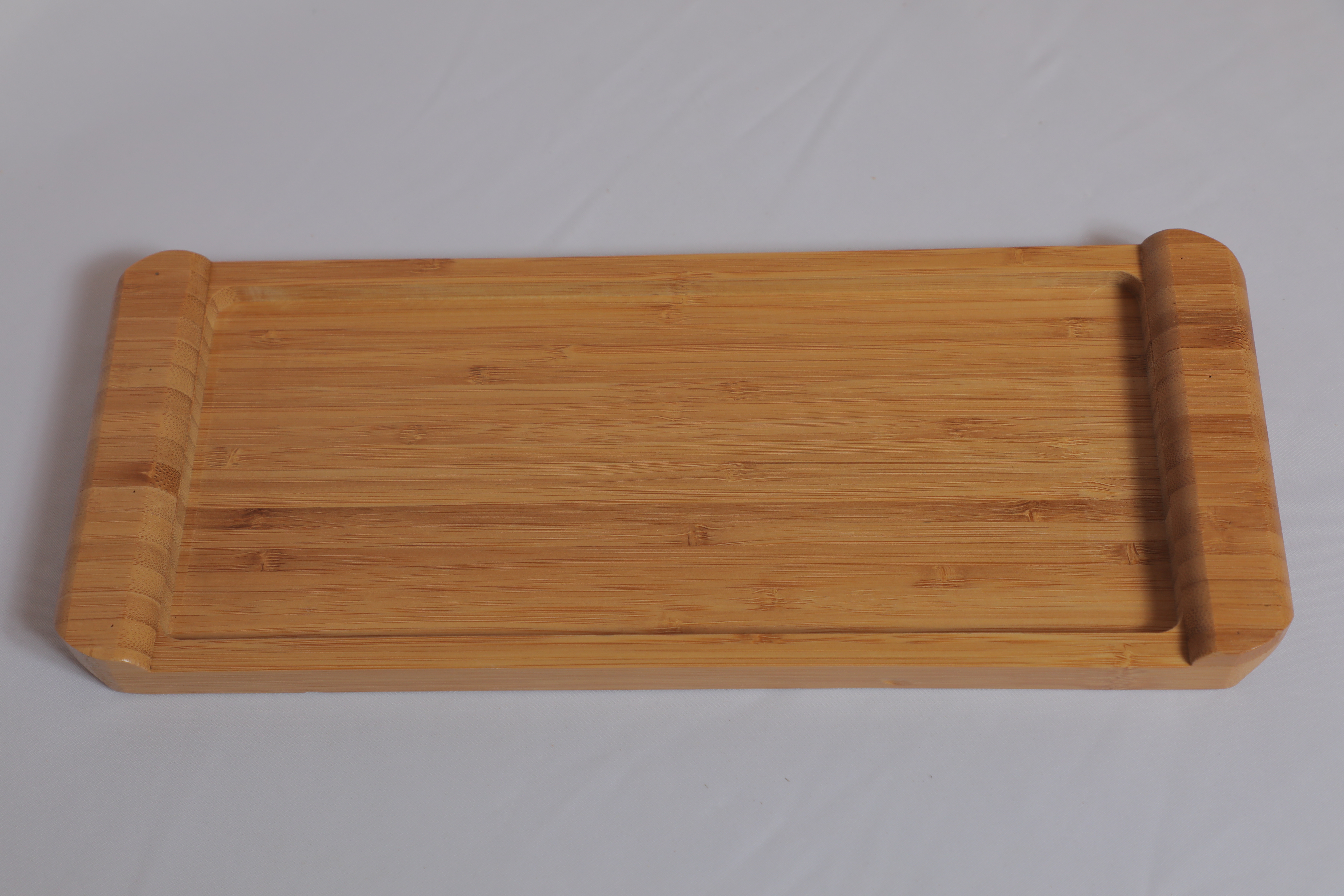 Serving Tray - Bamboo Material, 12x8 Inches, Light Brown Color | Natural Finish, 0.5 Kg Weight, Ideal For Serving Food & Drinks, 1 Year Warranty