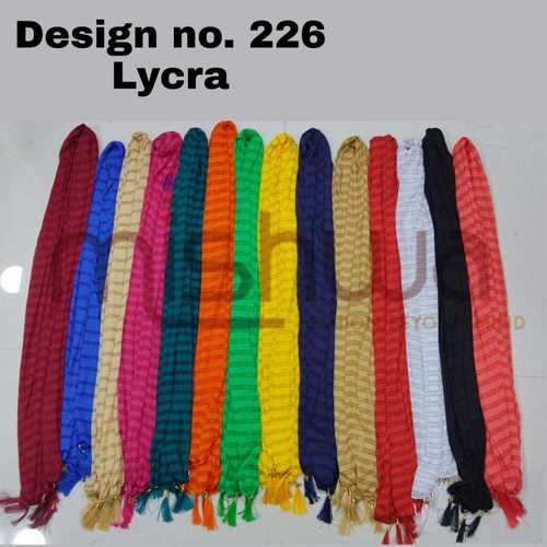 Ladies Lycra Dupatta - Chinnon Foil Dupatta, 2.25 Meter Length, 10 Colors Available, Embellished with Mindi Lace, Washable and Suitable for All Seasons