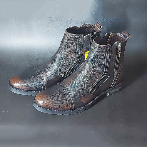 Brown Zip Up Men's Boot