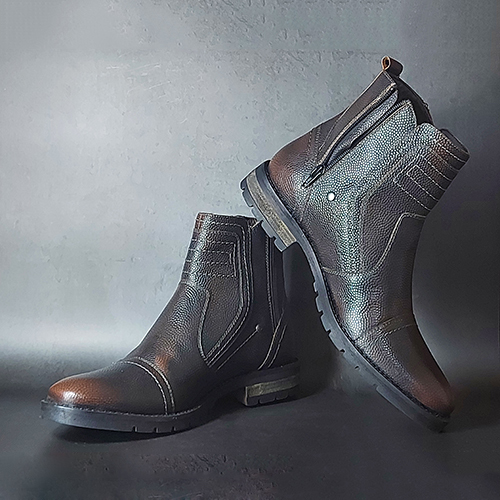 Brown Zip Up Men's Boot