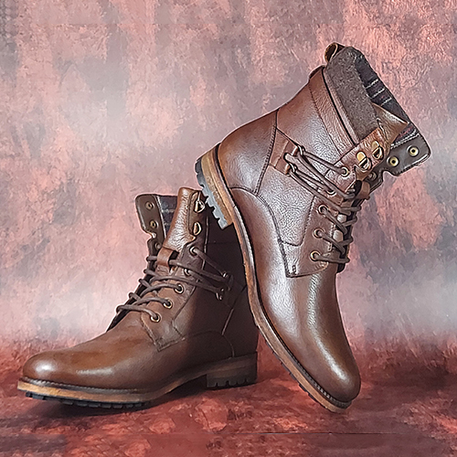 Tan Lace Up Men's Boot