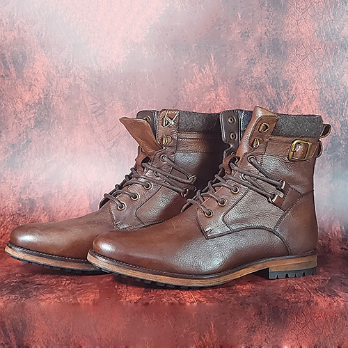 Tan Lace Up Men's Boot