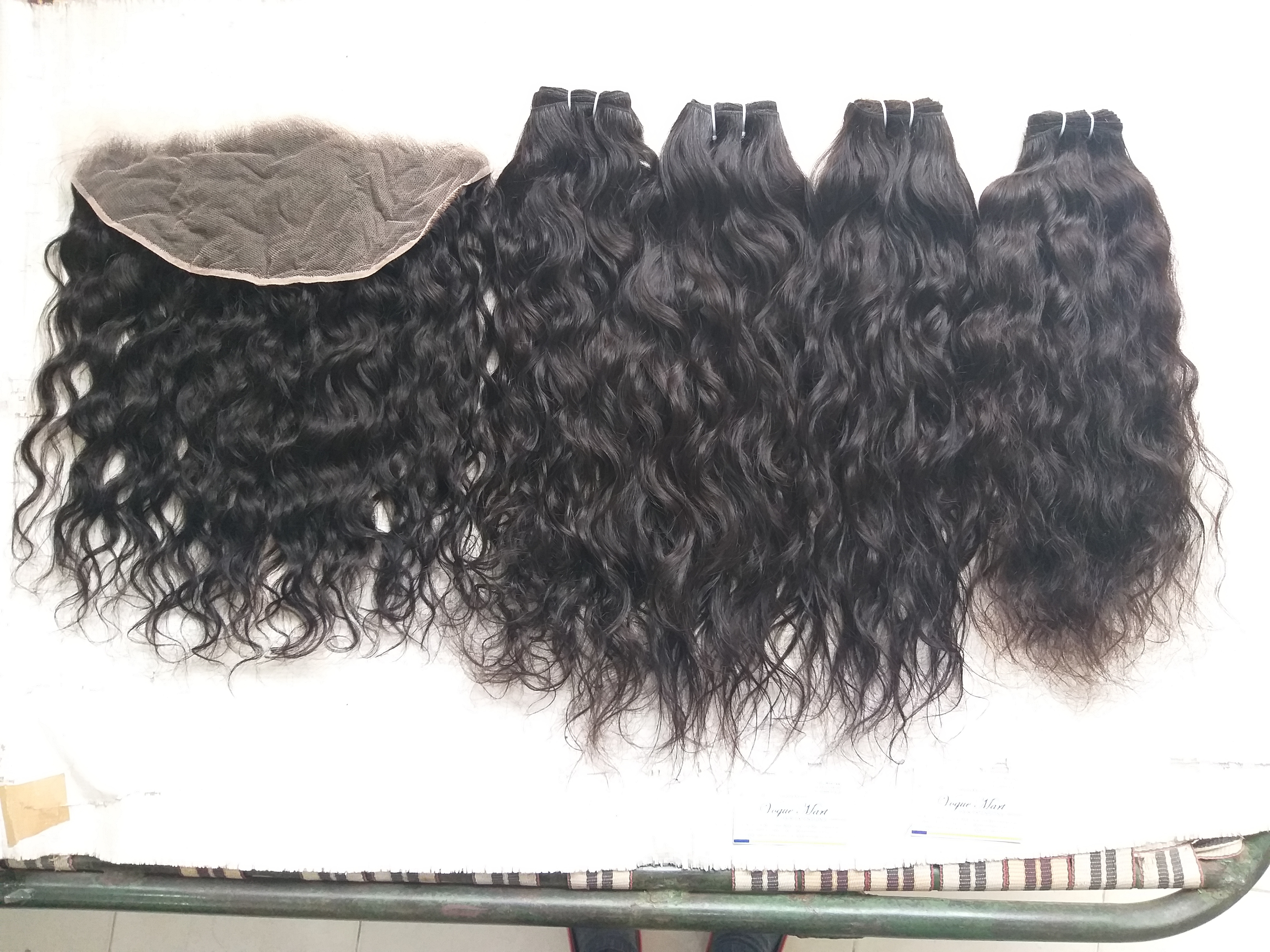 Natural Wave Lace Frontal Human Hair Extensions - Human Hair Type: Indian