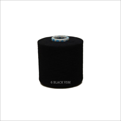 6 ब्लैक कलर वीएसएम कॉटन यार्न डाईड