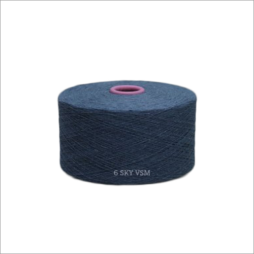 6 Sky Blue Color Vsm Cotton Yarn - 100% Cotton, 3 Kg Roll, Dyed Sky Blue Yarn For Textile Industry Applications