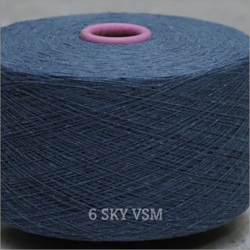 6 Sky Blue Color Vsm Cotton Yarn - 100% Cotton, 3 Kg Roll, Dyed Sky Blue Yarn For Textile Industry Applications