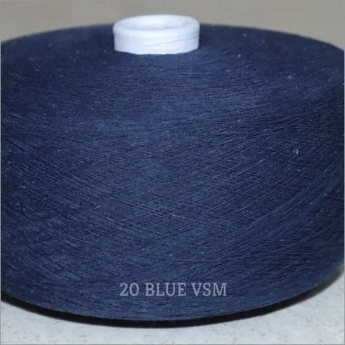 20 Blue Color Vsm Cotton Yarn - 3 Kg Roll, 100% Cotton Material, Dyed Yarn For Textile Industry, Soft And Comfortable Garment Production