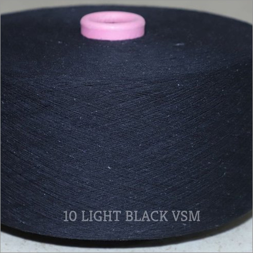 10 Count Light Black Color Vsm Cotton Yarn - Cotton, 3 Kg Roll, Dyed Character, Soft Texture, Resilient And Flexible For Industrial Use