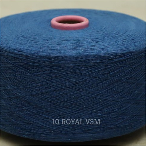10 Count Royal Color Vsm Cotton Yarn - 3 Kg Roll, 100% Cotton , Dyed Blue For Textile Production