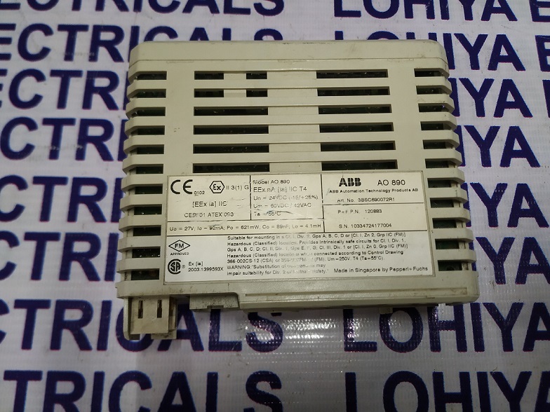 Abb 3bsc690071r1 Ao890 Analog Input I/o Module