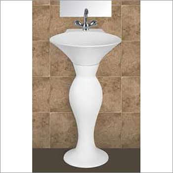 डॉल्फिन के आकार का सिरेमिक पेडस्टल वॉश बेसिन