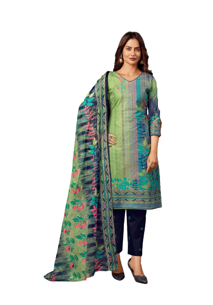 Pure Cotton Printed Unstitched Ladies Suit