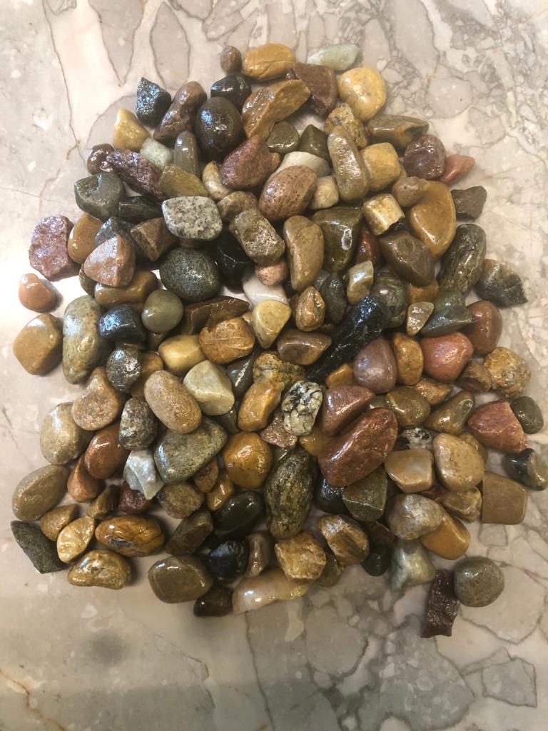 Natural Mix Color Supper Round High Glossy Mirror Polished Pebbles Landscape Architectural Design Use Fountain Solid Surface