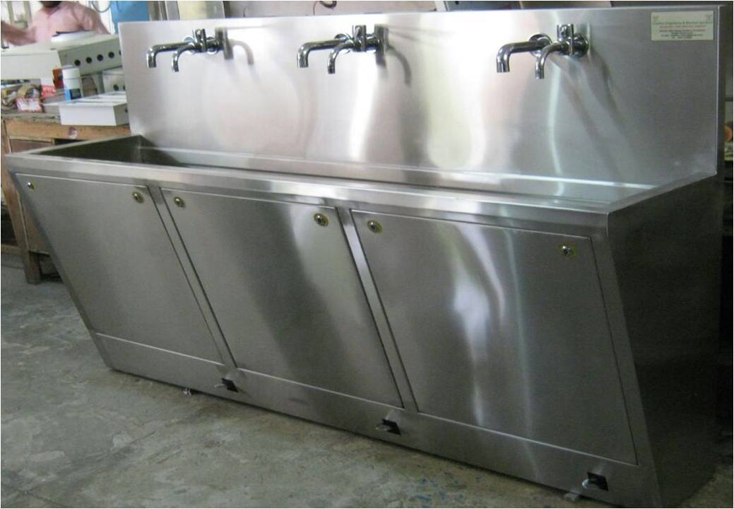 Surgical Scrub Stations - Stainless Steel Ss304, Sensor-foot-elbow-knee Operation Options