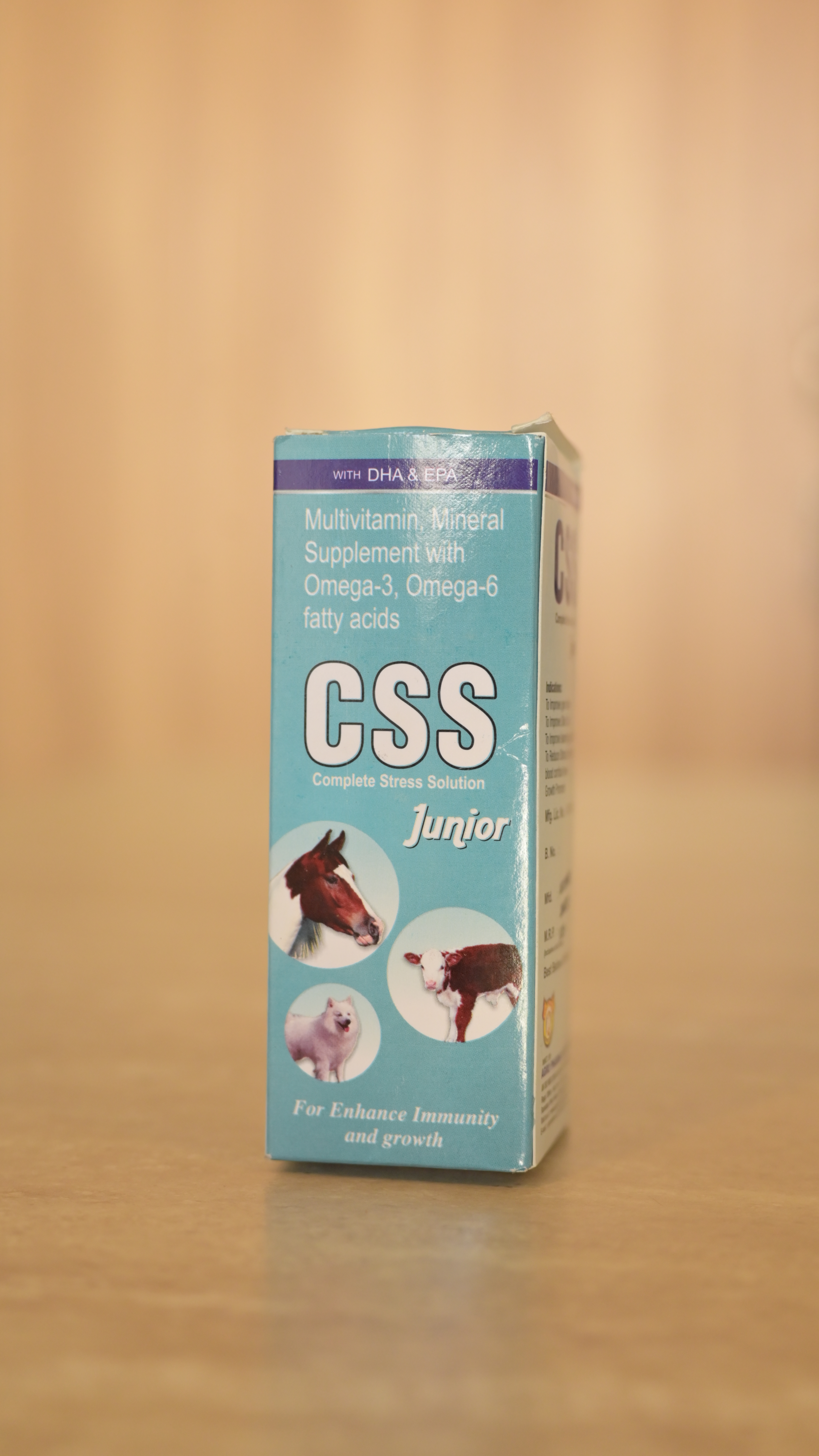Complete Stress Solution - Liquid Supplement Enhancing Immunity, Rich In Multi Vitamins & Omega-3 & 6, Fresh Texture, Safe For All Pet Animals