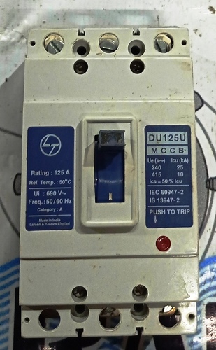 एलएंडटी (डीयू125यू) 125 एएमपी एमसीसीबी