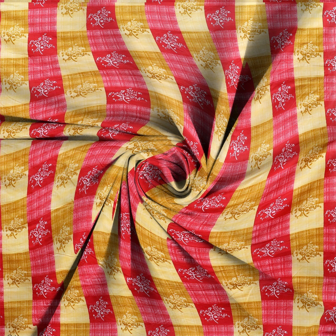 Stripe Bedsheet - Microfiber, Queen Size, White Color | 400 Thread Count, Includes 2 Pillow Covers