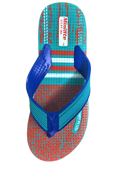 Multi Color Hawai Slipper - Rubber, Eva Outsole | Slip-on Style, Available Sizes 6-9 & 7-10, Colors: Brown, Navy, Red, Firoji, Suitable For All Seasons