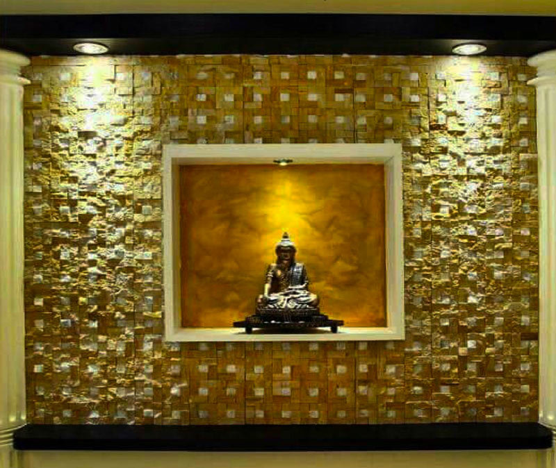 Yellow Stone Wall Cladding - Sandstone, 15 Mm Thick, Modern Rectangular Design, Matt Surface Finish, Water-resistant, Plain Pattern