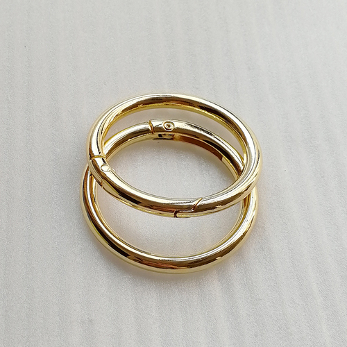 Fashion Gold Metal O Ring Key Clasp Buckle For Bag Accessories Size: 37.5Mm