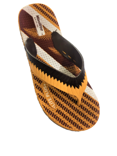 Rubber Mens Brown Hawai Slipper