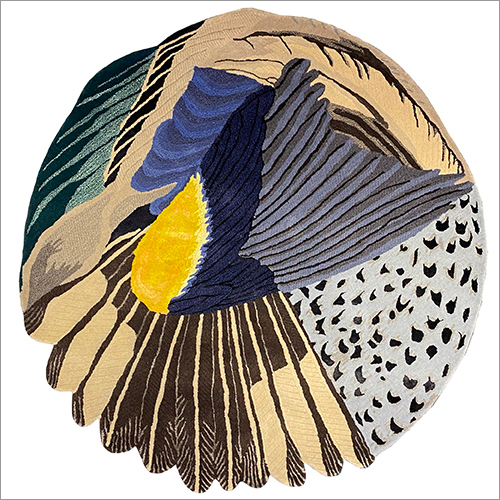 Hand Tufted Abstract Wool And Viscose Carpet
