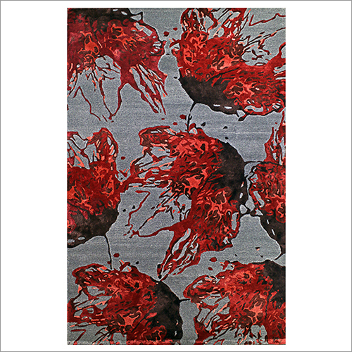 Hand Tufted Abstract Wool And Viscose Carpet