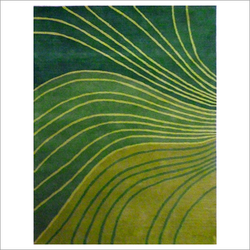 Hand Tufted Abstract Wool And Viscose Carpet