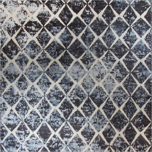 Hand Knotted Geometrical Wool And Bamboo Silk Carpet Dimension(l*w*h): 8*10 Millimeter (Mm)