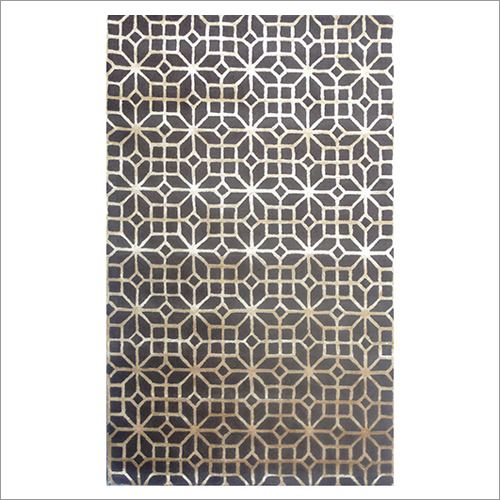 Hand Tufted Geometrical Wool And Viscose Carpet