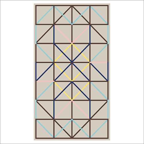 Hand Tufted Geometrical Wool And Viscose Carpet