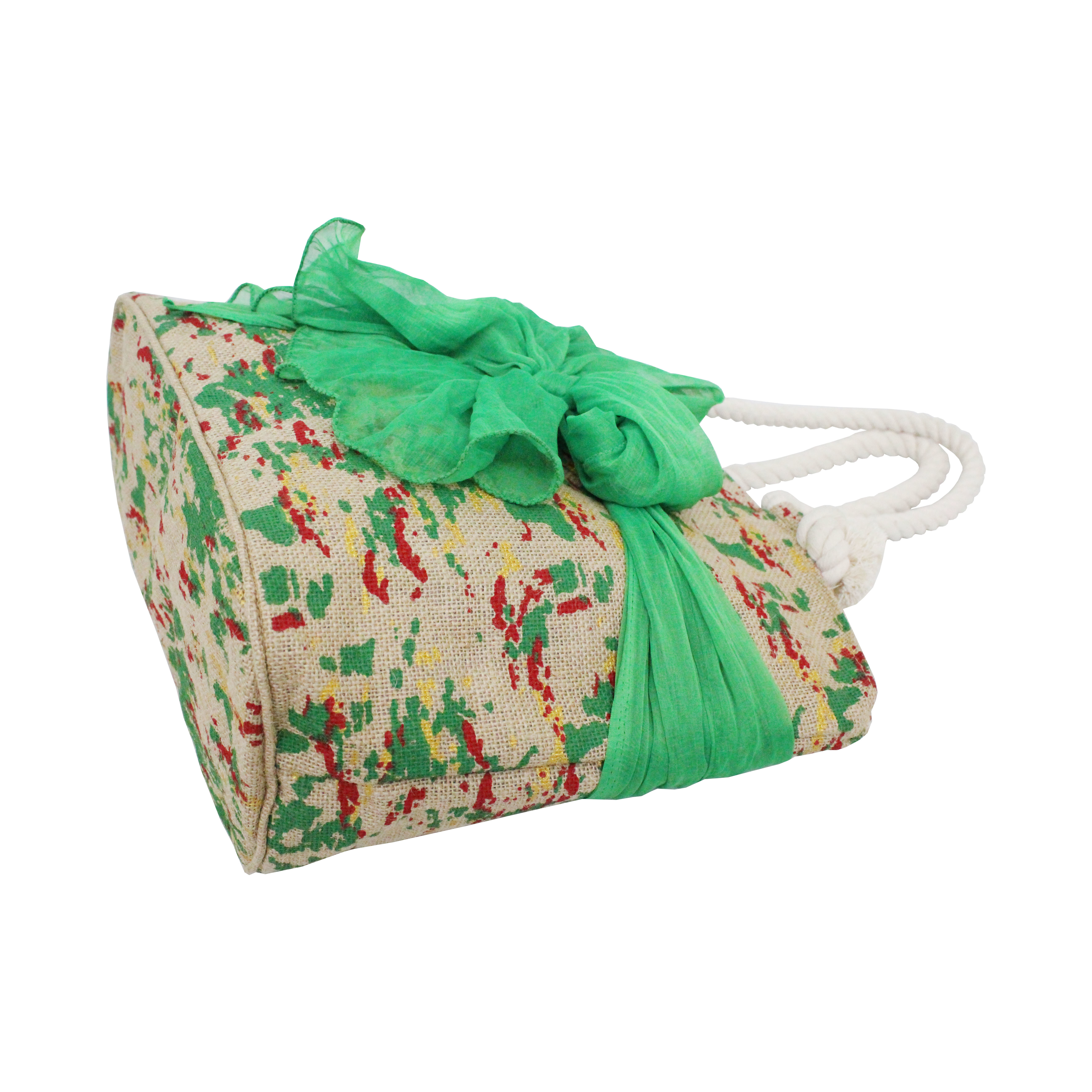 Available In All Color Pp Laminated Jute Beach Bag With Twisted Rope Handle