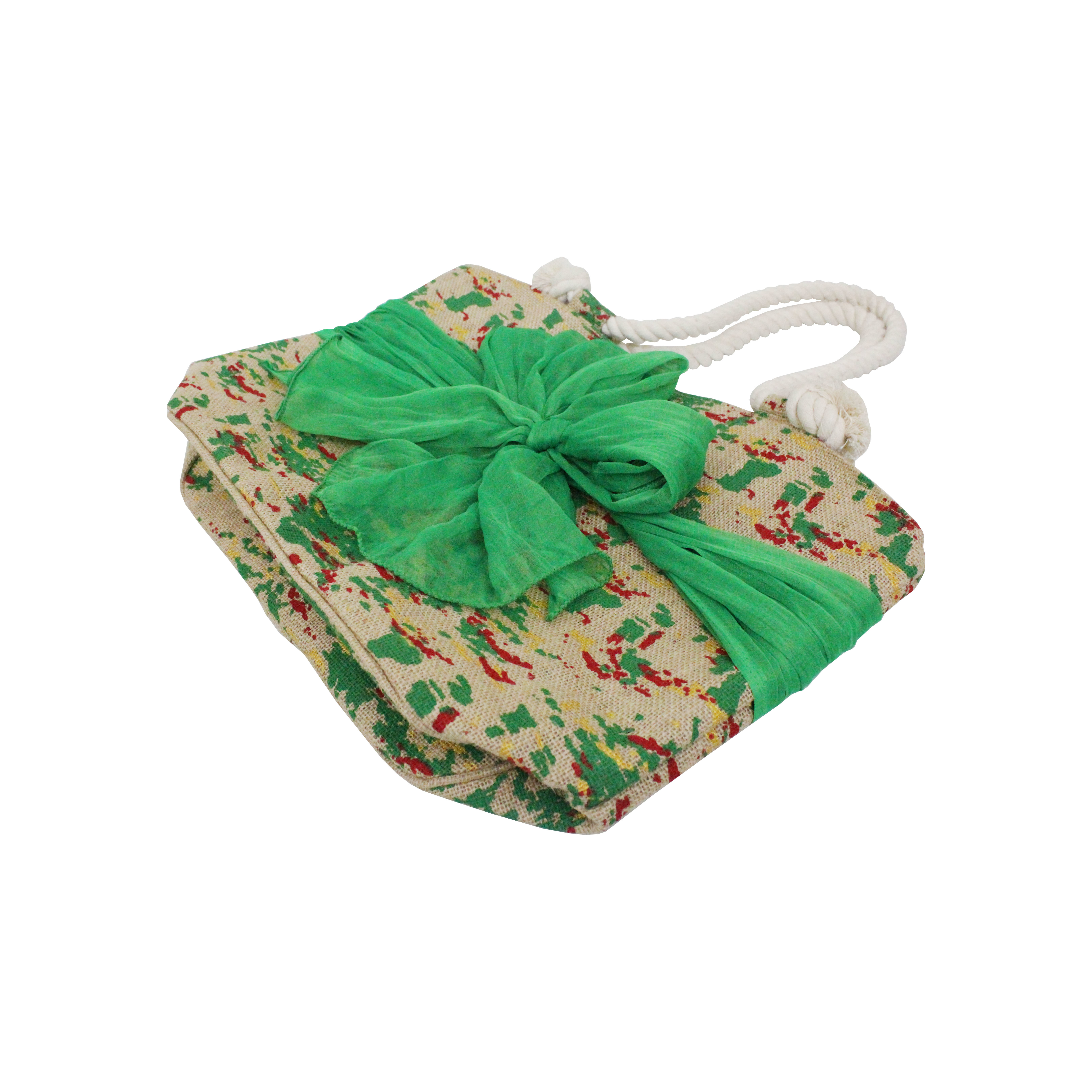 Available In All Color Pp Laminated Jute Beach Bag With Twisted Rope Handle