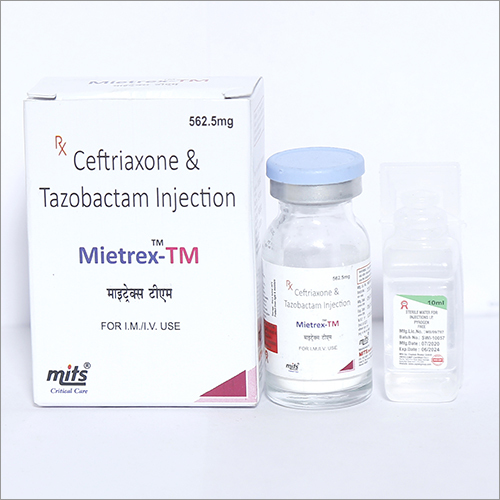 562.5mg Ceftriaxone and Tazobactam Injection