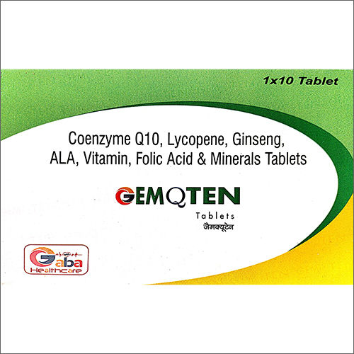 Gematen Coenzyme Q10 लाइकोपीन, जिनसेंग अला विटामिन फोलिक एसिड और खनिज गोलियाँ सामान्य दवाएं