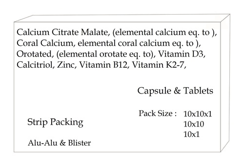 Calcium Citrate Malate - 5000 Boxes, Enhanced with Coral Calcium, Orotated, Vitamin D3, Calcitriol, Zinc, Vitamin B12, Vitamin K2-7 for Optimal Health Support