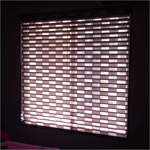 Zebra Blinds - Plastic and Wood , 6 ft Maximum Width, Dark Coffee Color, Modern Style, Durable and Dust Resistant Design