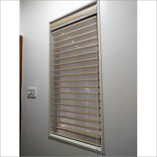 Zebra Blinds - Plastic And Wood , 6 Ft Maximum Width, Dark Coffee Color, Modern Style, Durable And Dust Resistant Design