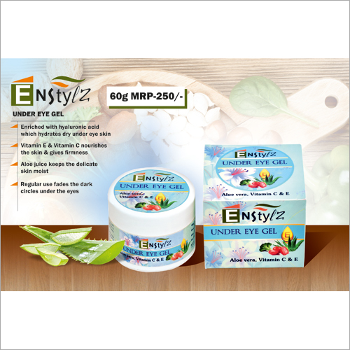 Under Eye Gel - 60g | White, Neem, Aloe Vera & Vitamin E, Reduces Puffiness, Hydrates Skin, Protects Against Wrinkles