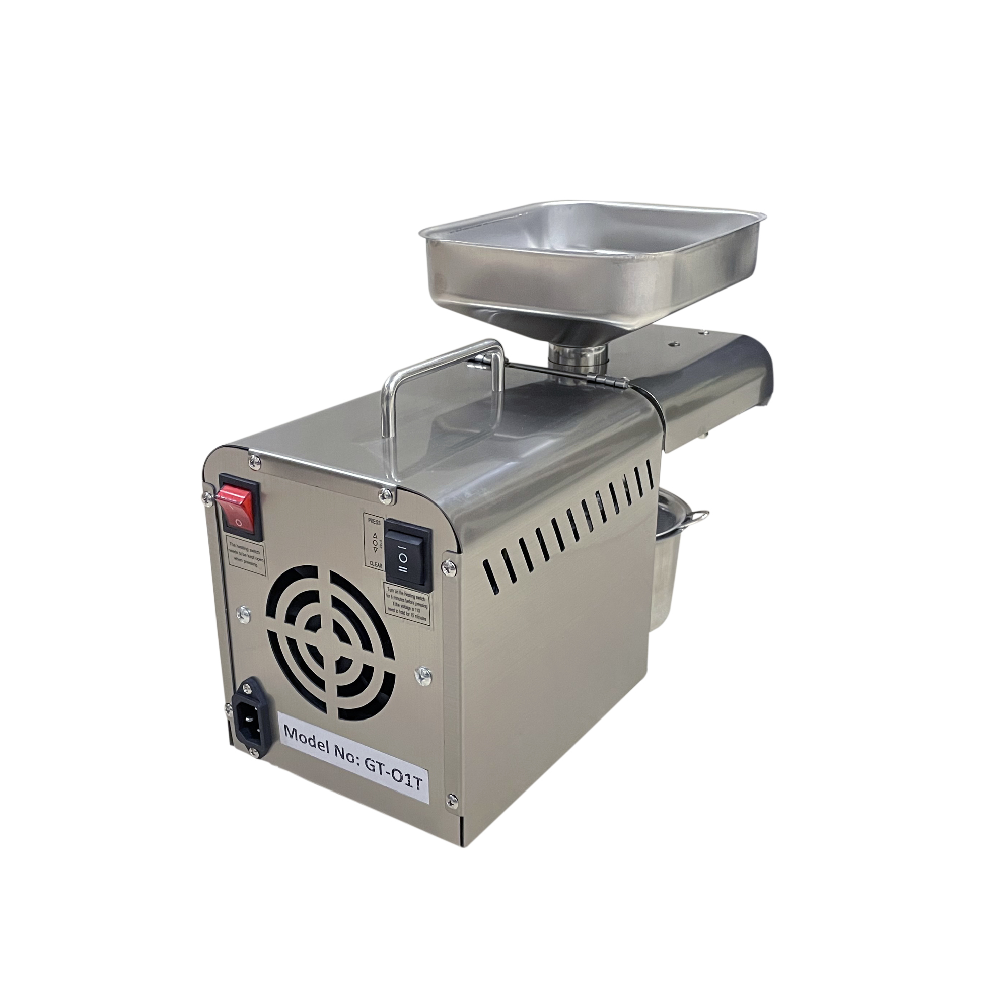 Mini Oil Maker Machine - Stainless Steel 304, 36x16x28 Cm, Silver | Automatic Extractor With 1 Year Warranty, 450w Power, Production Capacity 3-6 Kg