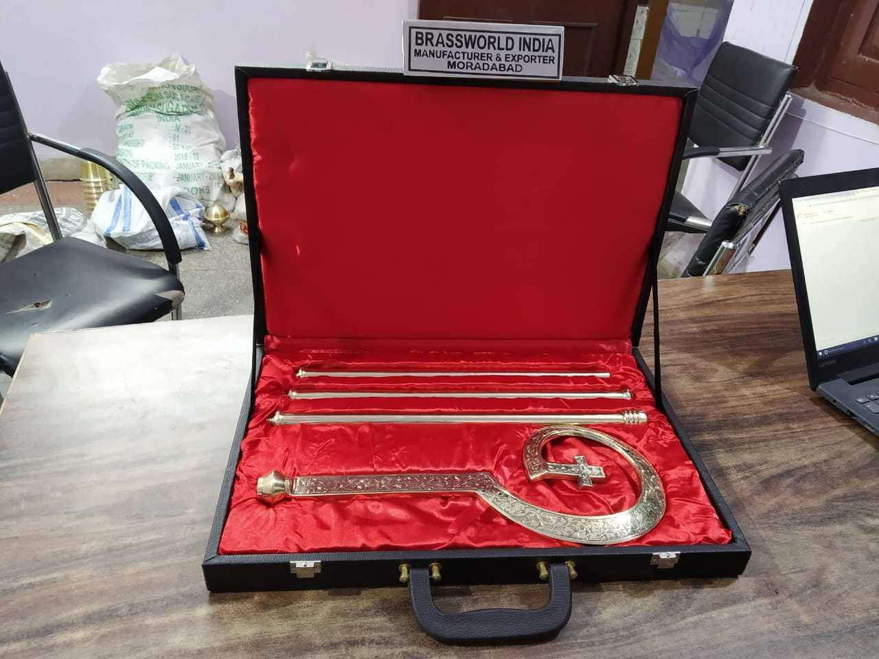 Brass High Quality Polished With Inner Cross Church Crozier Church Supplies