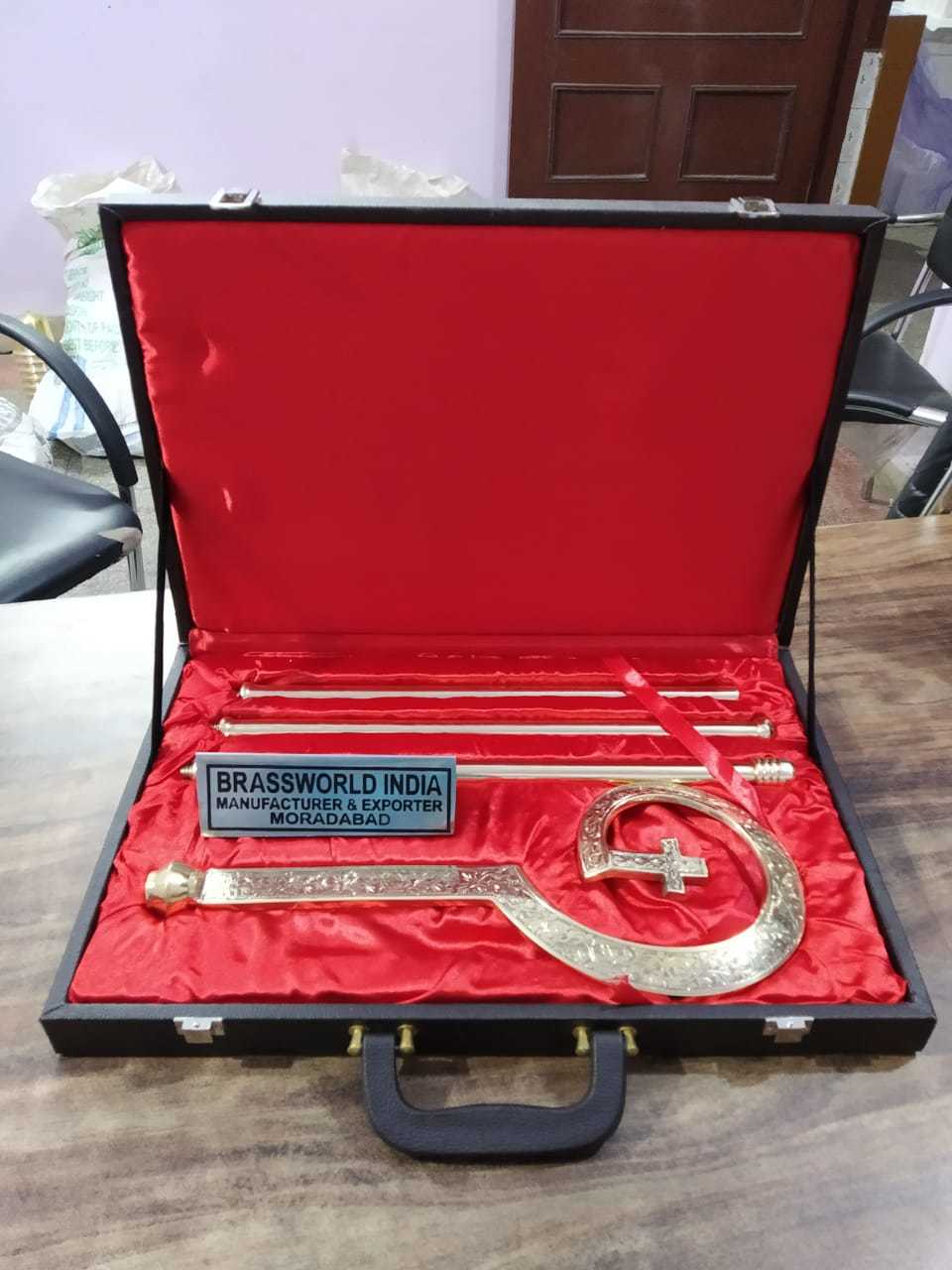Brass High Quality Polished With Inner Cross Church Crozier Church Supplies