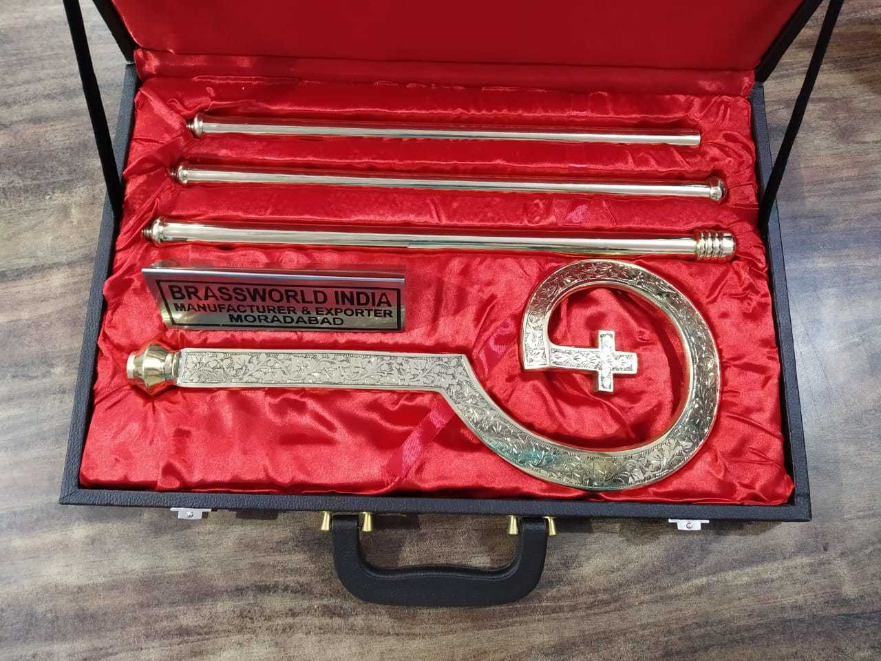 Brass High Quality Polished With Inner Cross Church Crozier Church Supplies