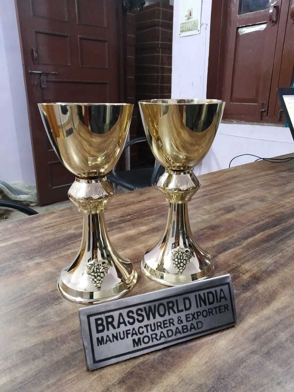 Church New Design High Quality Full Engraved Chalice Church Supplies