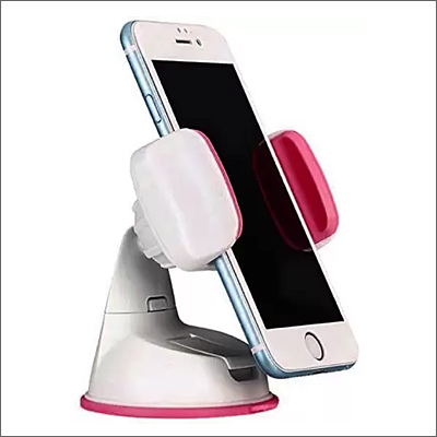 Car Mobile Holder - ABS Plastic, 7.5cm x 6.5cm x 4.5cm , White | 360-Degree Rotation, Windshield Mount, Compatible with Most Smartphones