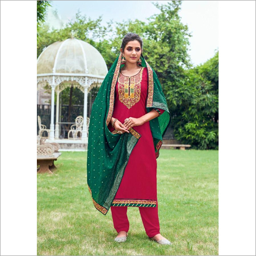 Ladies Maslin Unstitched Suits