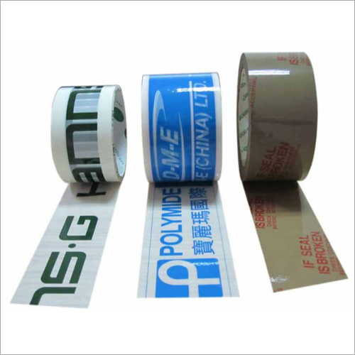 Printed Tapes - BOPP Film, Width 48mm-72mm, Thickness 50 Microns, Variable Length | Acrylic Adhesive, 100N/cm Tensile Strength, Ideal for Packaging and Sealing
