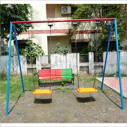 Double Swing - Mild Steel, 3m x 1.5m x 2.5m | Safe and Durable Outdoor Playground Equipment