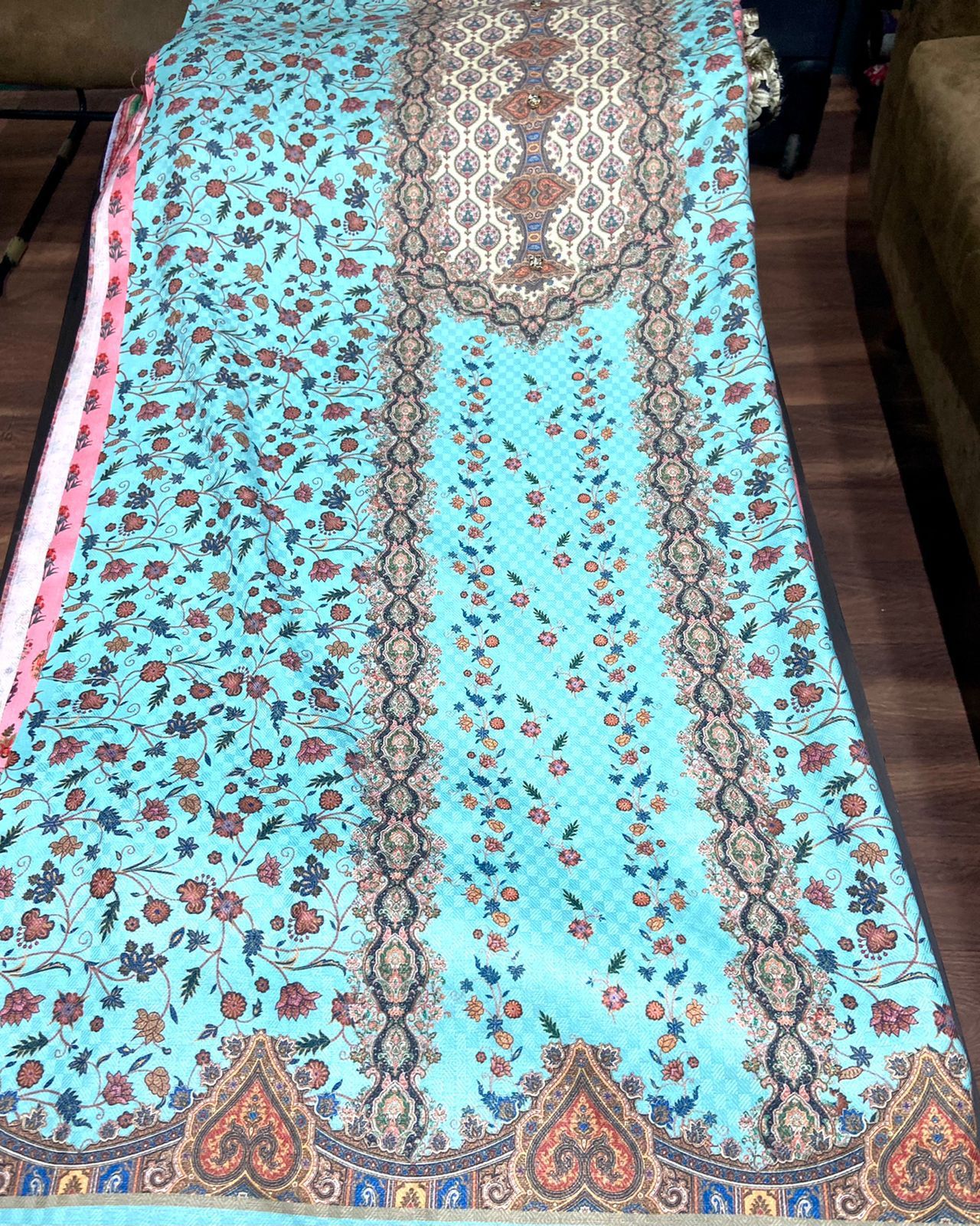 Winter Pashmina Digital Plain Fabric - Customized Size, Jaquard Stole | Anti-wrinkle, Washable, Non-toxic, Breathable, Elegant